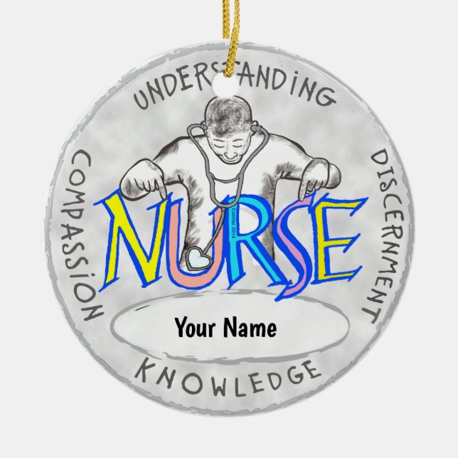 Real nurse  ceramic ornament (Front)