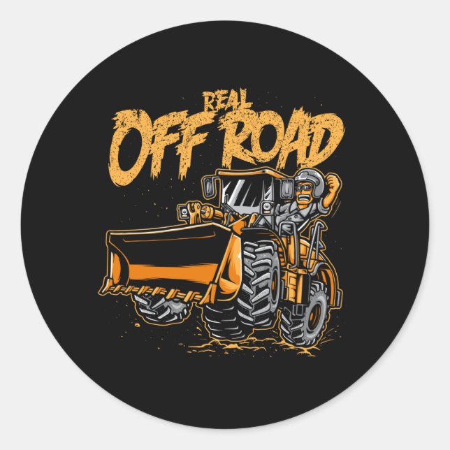 Real Off Road Truck Classic Round Sticker (Front)