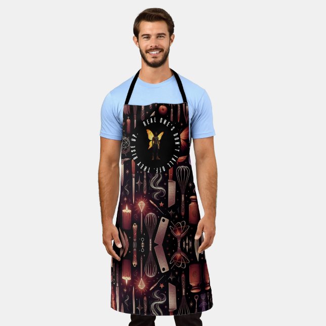 Real Ones Don’t Fall Off, They Rise Up" | Bold Men Apron (Worn)