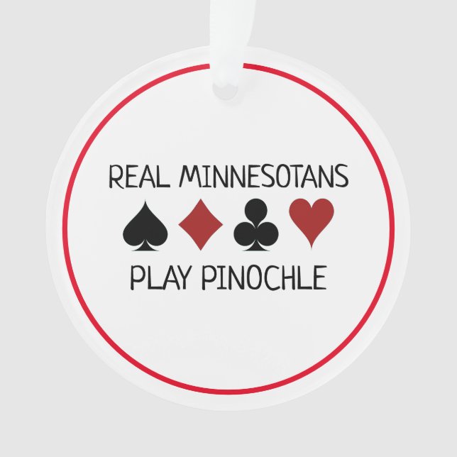 Real "People" Play Pinochle Ornament (Front)