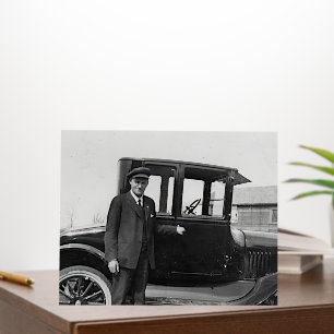 Real Photo Antique Car Foam Board