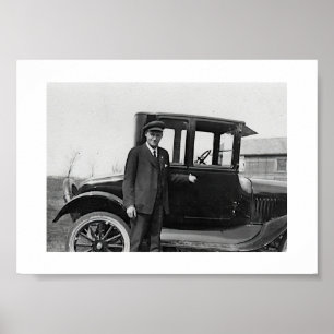 Real Photo Antique Car    Poster