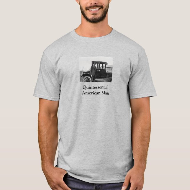 Real Photo Antique Car with Owner T-Shirt (Front)