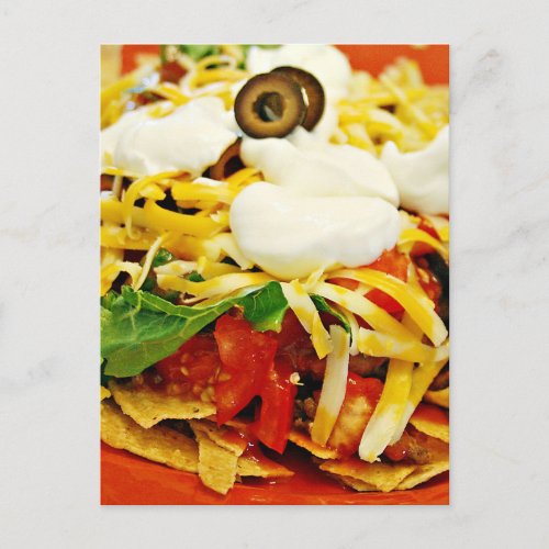 Real Photo Mexican Taco Salad Food Postcard