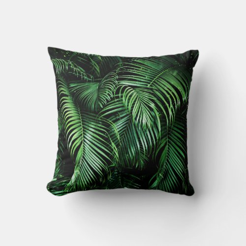 Real Photo Tropical Florals Throw Pillow