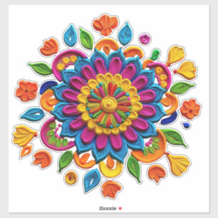 Real pic rangoli sticker