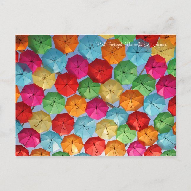 Real Portugal- Umbrella Sky- Agueda Postcard (Front)