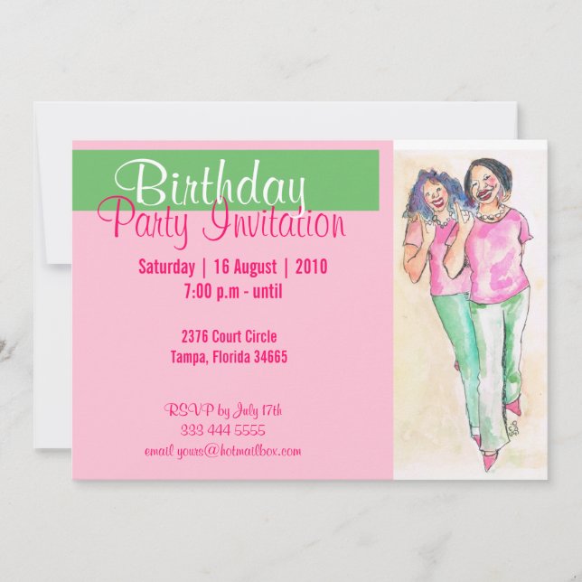 Real Pretty Girls Sorority Girls Invitation (Front)