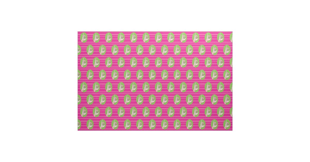Real Pretty pink and green fabric | Zazzle