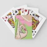 Real Pretty Pink And Green Playing Card at Zazzle