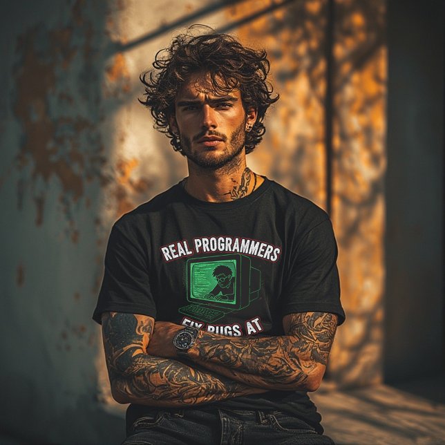 Real Programmers Fix Bugs at 3AM – Funny Coding T-Shirt (Creator Uploaded)