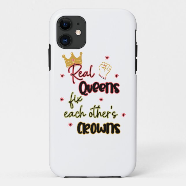Real Queens Fix Each Other's Crowns Case-Mate iPhone Case (Back)