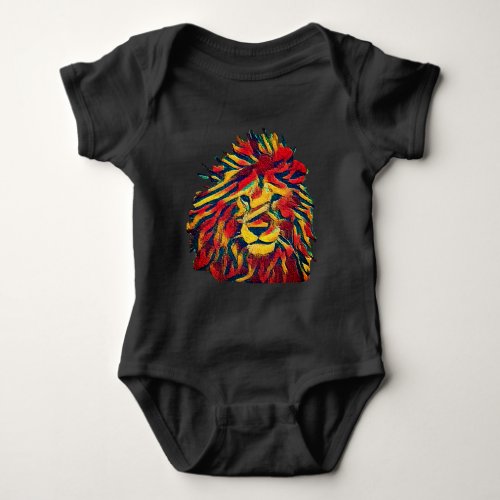 Real Rasta Lion Baby Bodysuit