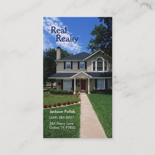 Customizable Real Realty Business Cards