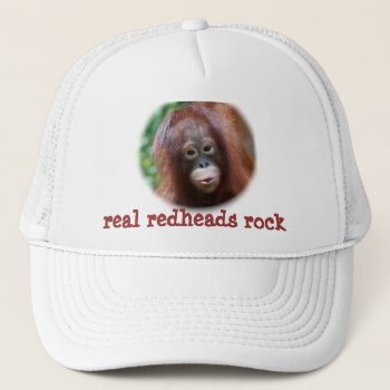 Real Redheads Rock Trucker Hat by Rebecca_Reeder at Zazzle