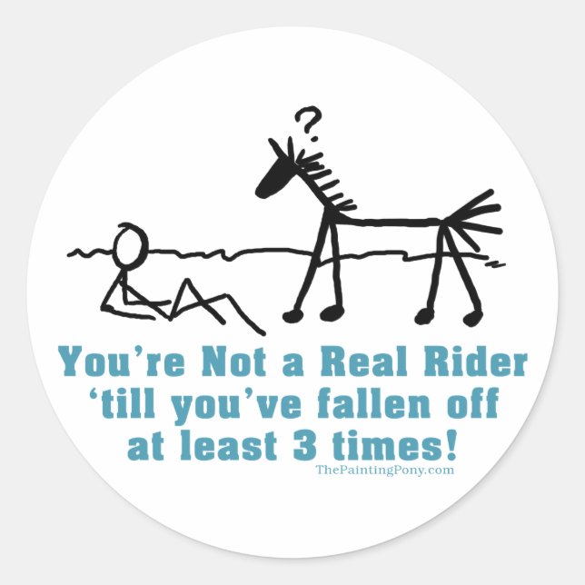 Real Rider Classic Round Sticker (Front)