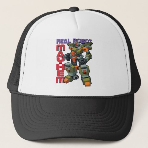 Real Robots Mayhem Robotic Anime Lover Teens Kids Trucker Hat