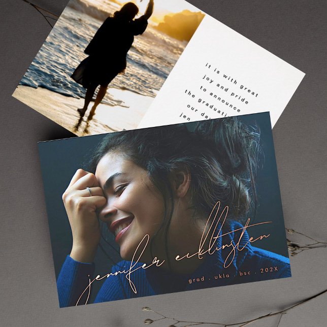  Real Rose Gold Editable Photo Template Graduation (Creator Uploaded)