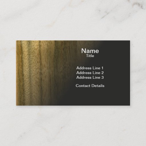 Customizable Real Scanned Australian Walnut Veneer Woodgrain Business Card