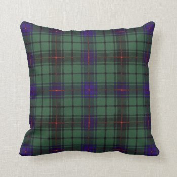 Real Scottish Tartan - Davidson Throw Pillow by TheTartanShop at Zazzle