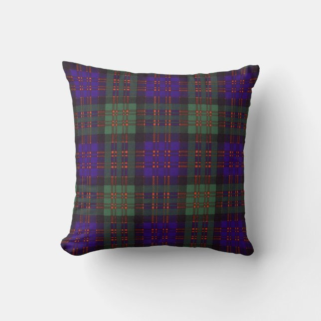 Real Scottish tartan -  Macdonald Clan Throw Pillow (Front)
