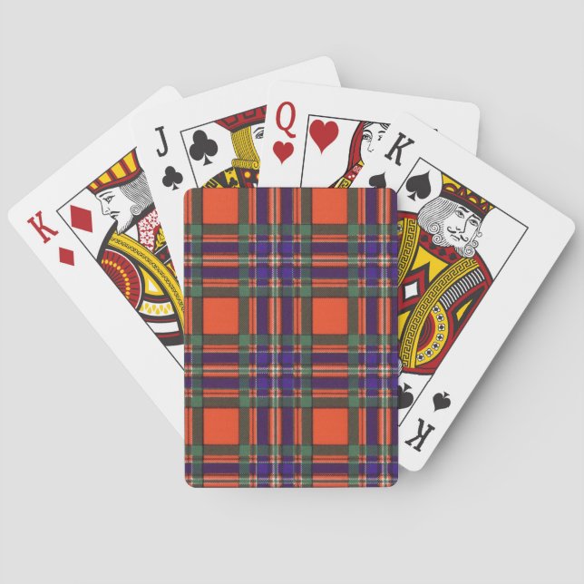 Real Scottish tartan - Macfarlane Poker Cards (Back)