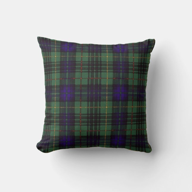 Real Scottish tartan - Stewart Hunting Throw Pillow (Front)
