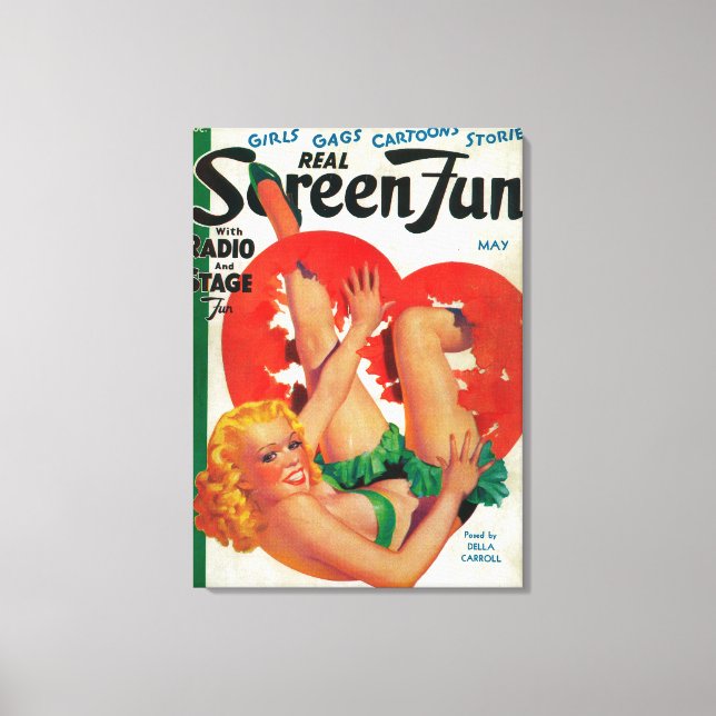 Real Screen Fun Magazine Cover 2 Canvas Print (Front)