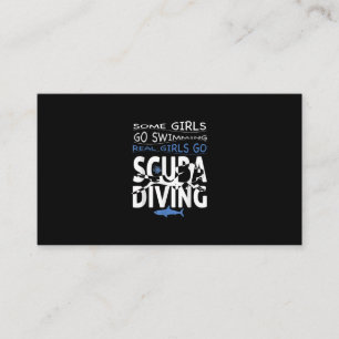 Real Scuba Diving Girl Some Go Swimming Funny Gift Enclosure Card