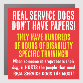 REAL service dogs Car Magnet