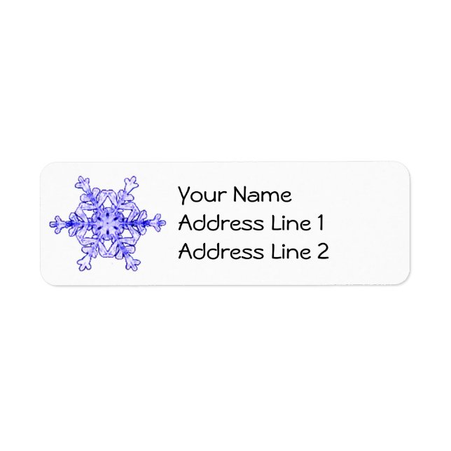 Real Snowflake Address Labels Sheet of 30 (Front)