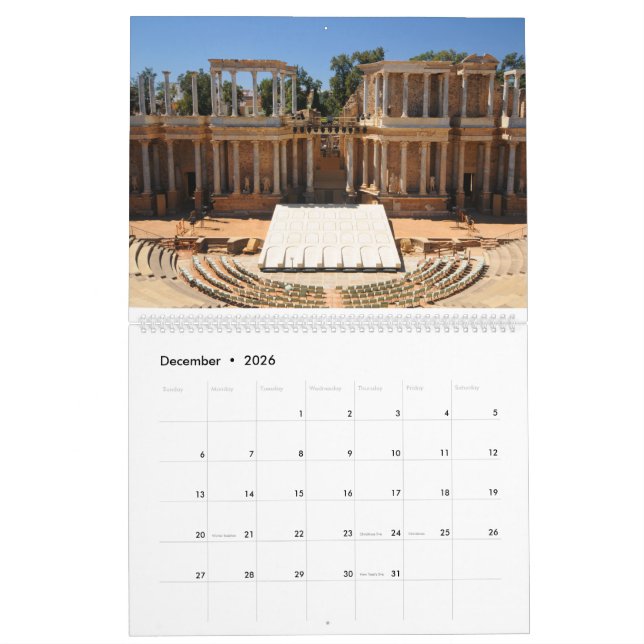 Real Spain Calendar (Dec 2026)