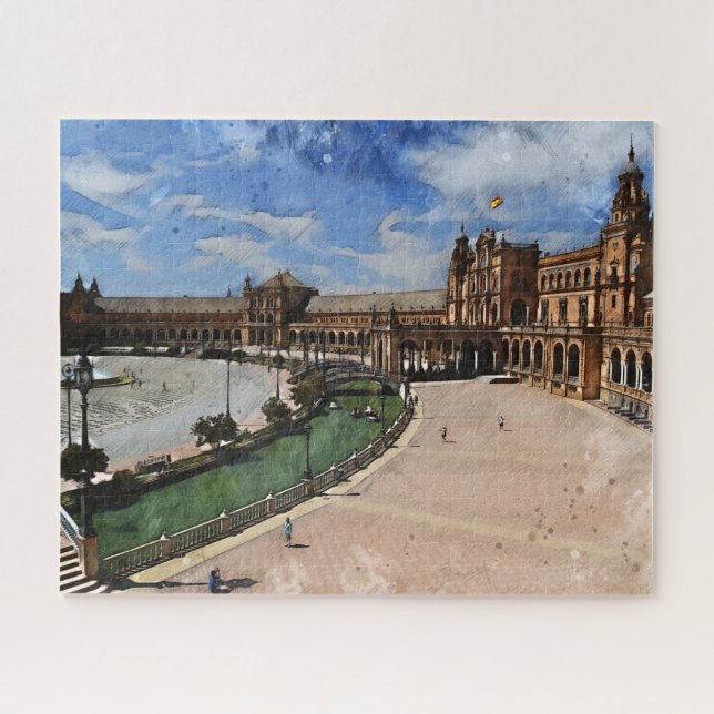 Real Spain - Plaza De Espana Jigsaw Puzzle (Horizontal)