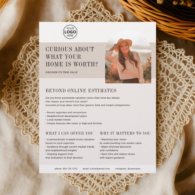 Real State Business Home Valuation Brown Flyer (Creator Uploaded)