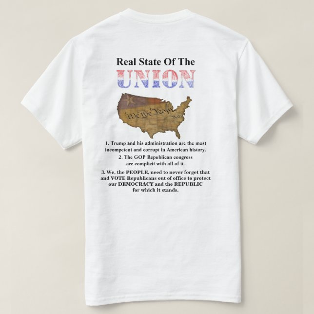 Real State Of The UNION T-Shirt (Design Back)