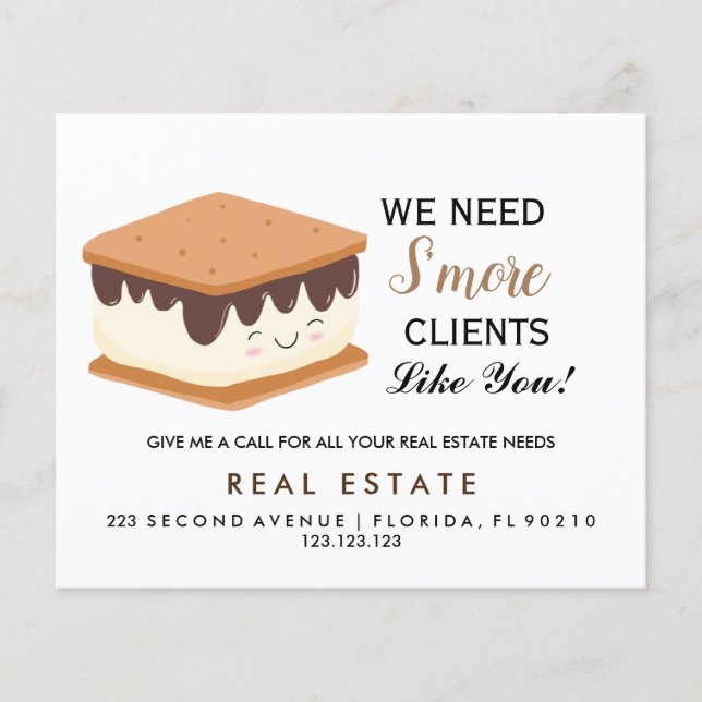 Real state Open House smore Pop by  Postcard Flyer (Front)