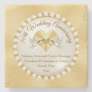 Set of 8 3dRose cst_154505_2 63rd Gold Text for Celebrating Wedding Anniversaries 63 Years Married Together Soft Coasters