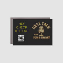 Real Talk with Tom & Sherry Car Magnet