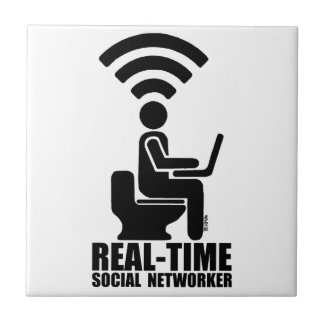 Real-time social networker ceramic tile