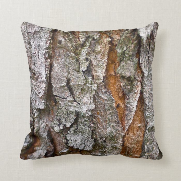 Real Tree Bark Texture Pillows