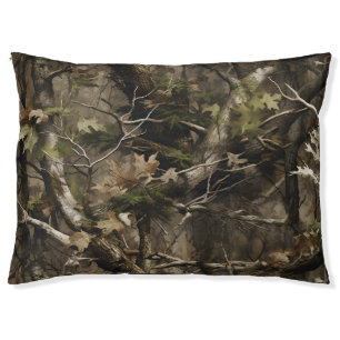 Real Tree Camouflage Design Dog Bed