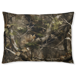 Real Tree Camouflage Design Dog Bed