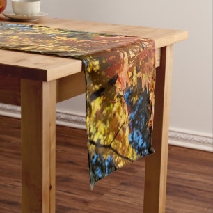 Real Trees Autumn Leaves Table Runner
