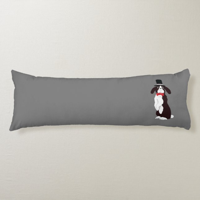 Real Tuxedo Bunny Body Pillow (Front)