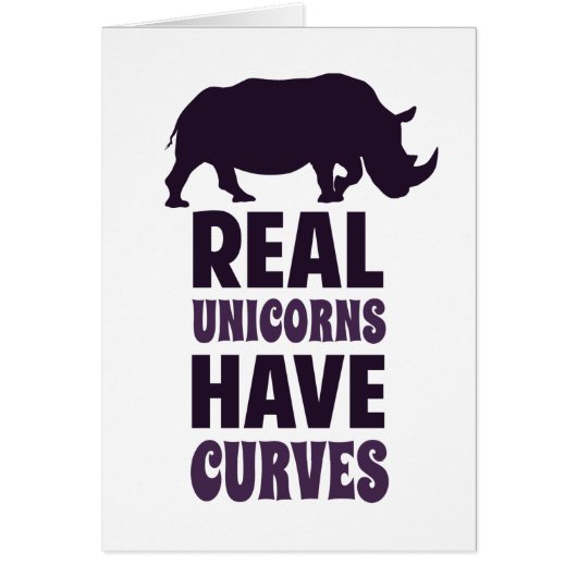 Real Unicorns Have Curves Cards (Front)