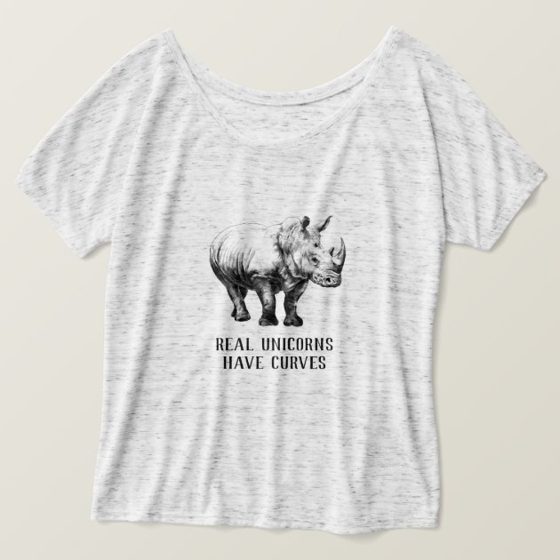 Funny Rhinoceros Hoodie Rhino Animal Humor Real Unicorns Have Curves