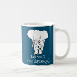 Real White Elephant Christmas Gift Funny  Coffee Mug