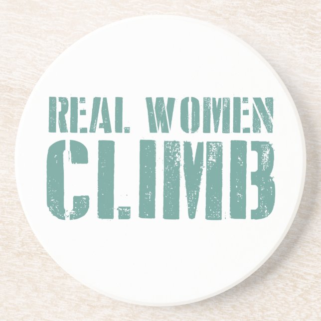 Real Women Climb Drink Coaster (Front)