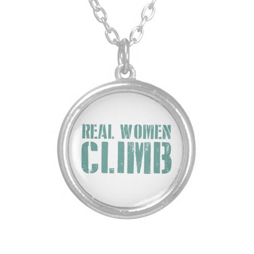 Real Women Climb Silver Plated Necklace