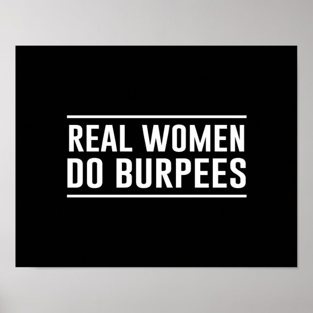Real Women Do Burpees Poster (Front)